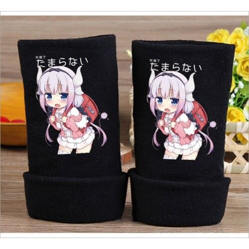 Anime Miss Kobayashis Dragon Maid KannaKamui Cotton Gloves Fingerless Gloves for Cosplay Accessories or Collection