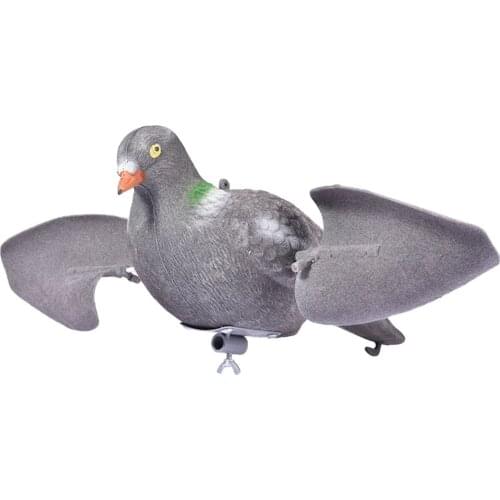Outdoor Pigeon Motion Decoy Wind Decoy With Movable Wings for Garden Decor