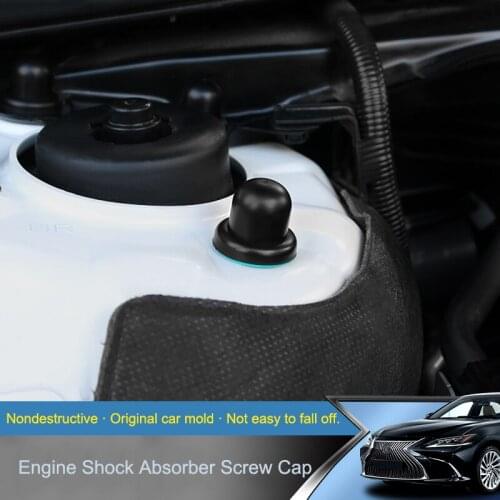 QHCP Engine Shock Absorber Screw Cap Covers 8Pcs/Set ABS Modified Protection Dust Proof Accesories For Lexus ES200 260 300H 2018