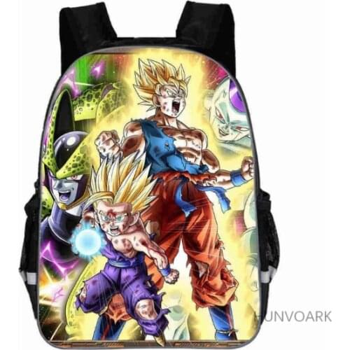 11/13/16 inch Goku Printing Satchel Laptop Rucksack Backpack Student School Shoulder Bag Pencil Bag Teenager Travel