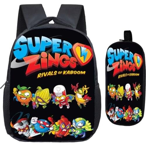Super Zings Mochilas Bag Children School Bags Toddler Game Backpack Kindergarten Backpack Kids Book Bag Mini Plecak with Pen Bag