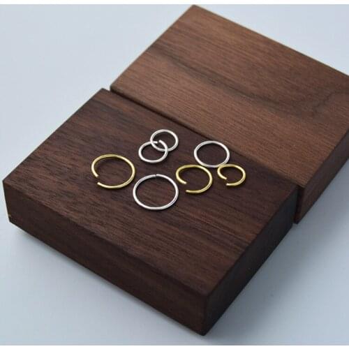 925 Sterling Silver Earring Fashion Simple Round Ear Ring Nose Ring Circle Ear Bone Nail Personality Wild Boy Girl Ear Jewelry