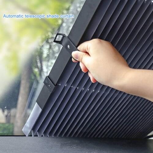 Car Windshield Curtain Retractable Set Folding Car Sunshade Reflective Film Curtains Anti-UV Car Sun Shade 46cm/65cm/70cm/80cm