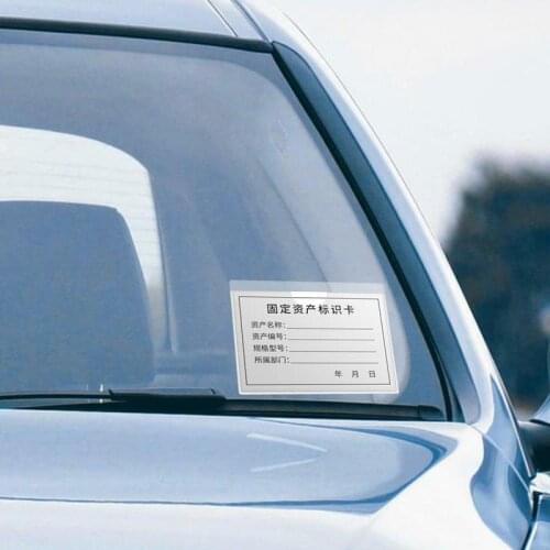 Adhesive label bag transparent card sleeve self-adhesive windshield parking permit plastic card sleeve car sticker plastic price