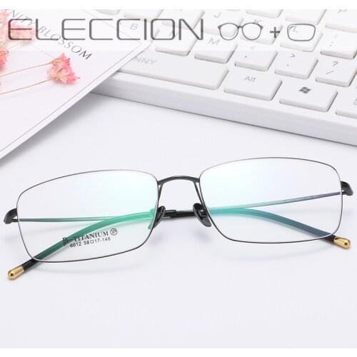 Ultralight Titanium Rim Rimless Glasses Frame Men New Myopia Eyeglasses Optical Frames Prescription Eyewear High Quality