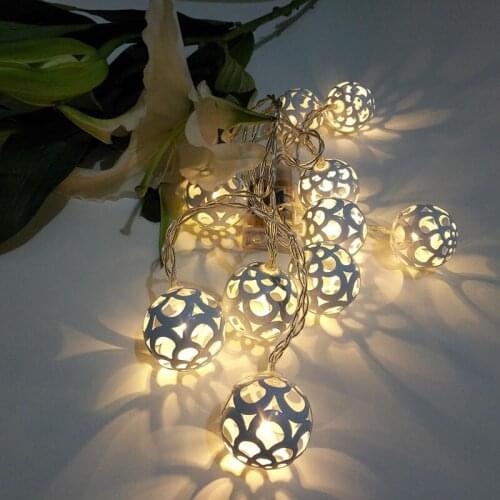 LED String Lights Fish scale Pattern Balls String Lights Fairy Wedding Party Christmas Decoration Warm White Light Home Decor