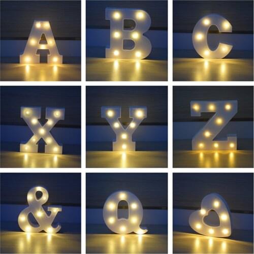 3D Letter LED Night Light With ABS Alphabet Lights for Festival Decorative, Bar,Wedding,Propose, Birthday Party, Home decoration