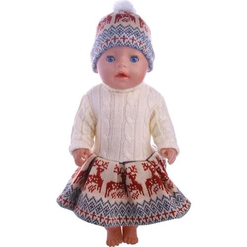 High quality handmade wool dress Wear fit 18 inch ,43cm zaps,Children best Birthday Gift