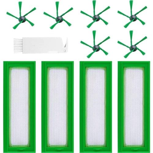 Spare Parts Filters Spare Brushes for Vorwerk Kobold VR200, Accessories HEPA Filter, Side Brushes Small Brush