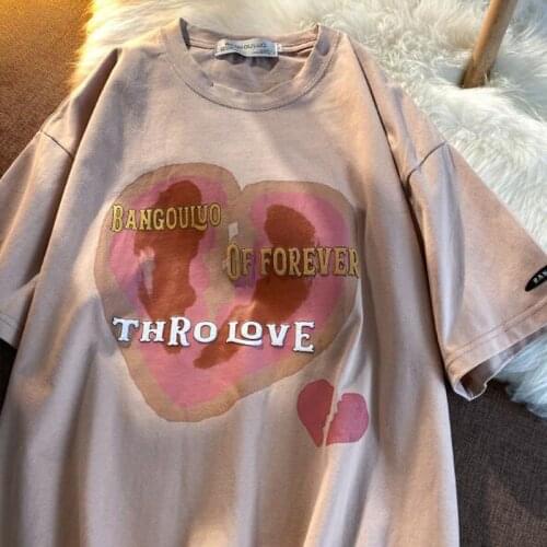 New Fashion Women Tshirt High Quality Print Short Sleeve Round Neck T shirt Women Korean Style Woman T-shirts