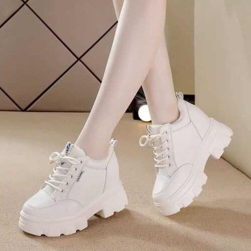 Women Wedge Sneakers 2021 New Female Outdoor Sports Vulcanized Shoes Short Plush Warm Autumn Winter Walking Shoes Womens