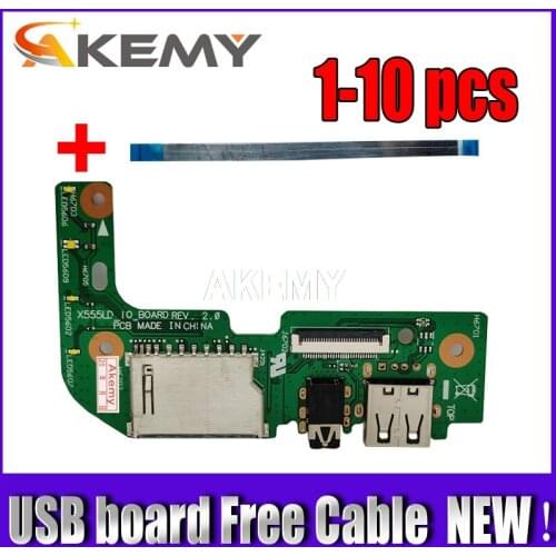 1-10 pcs For ASUS X555 X555L X555LD X555LD_IO USB AUDIO CARD READER BOARD REV:2.0 MB 100% Tested Fast Ship