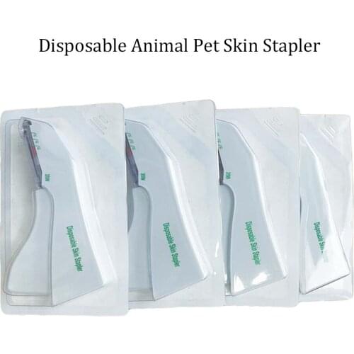1/2/5 Pcs Disposable Sterile Pet Skin Wound Stitching Machine Cat Dog Use Animals Skin Stapler With 35 Stainless Steel Nails