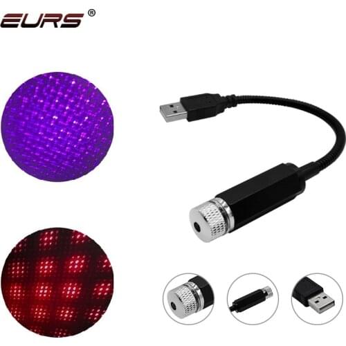 1pcs Ambient Lights Car Roof Star Light Romantic USB Night Light Interior LED Atmosphere Lamp Home Ceiling Decoration Light