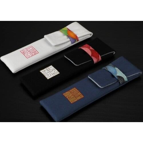 1pcs Handmade Chinese Style Pen Bag Pencil Case Stationery Portable Pen Cover Pouch Storage Bag Cosplay Prop Boy Girl Gift