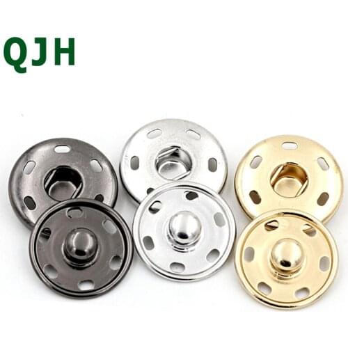 100pairs/lot Snap Button Fasteners Press Button Stud Plating Round Sewing Accessory 8.0mm-25mm Metal clothing Combination buckle