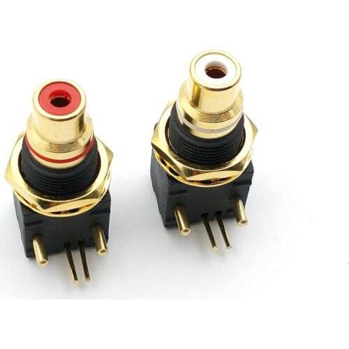 2PCS brass RCA female Socket PCB PANEL MOUNT Soldering Iron adapter