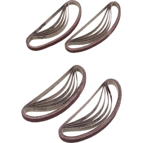 20 Pieces Assorted Grits Metal Grinding Metal Sanding Belt Kit 80# and 120