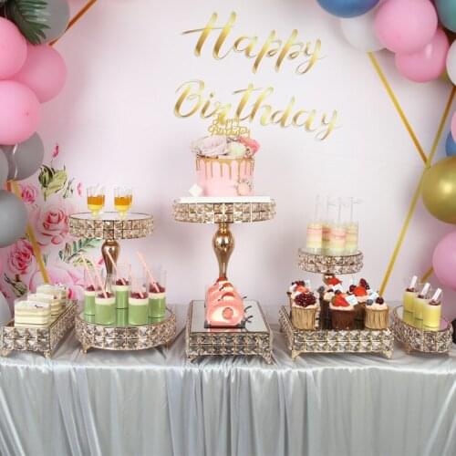 3pcs -13pcs Round Wedding Cake Stand Intricately Designed Home Decor