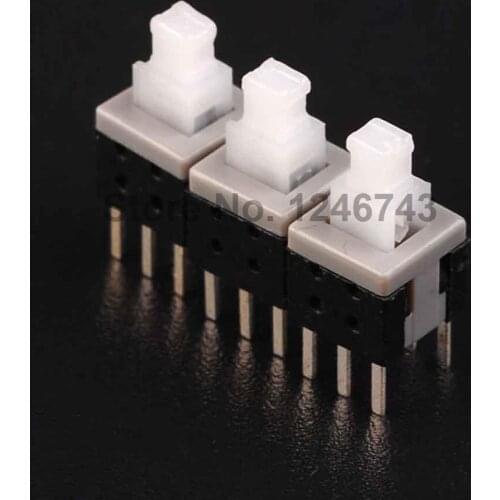 30PCS Double Row Self-locking Switch 5.8*5.8MM Lock Switch 6P