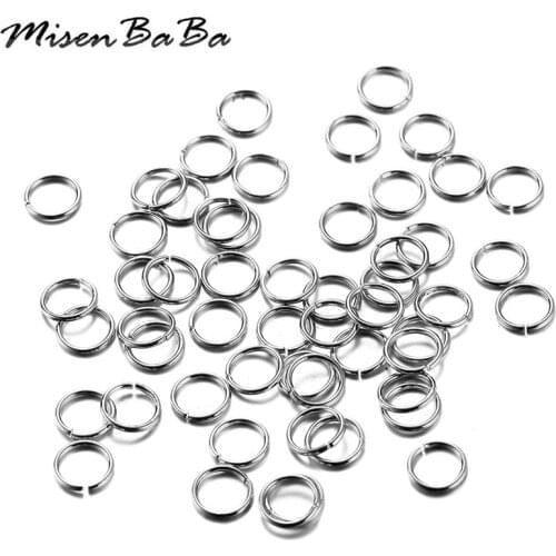 300PCS/lot 4mm 5mm 6mm7mm 8mm 9mm 10mm Steel Round Open Jump Ring Hoop Single Ring Connecting Ring Circle For Diy Jewelry Making