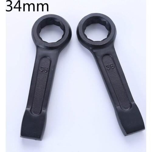 34mm Heavy Single-headed Universal Box End Wrench High Quality Percussion Ring Spanner Nut Hand Tool for Mechanic Industry