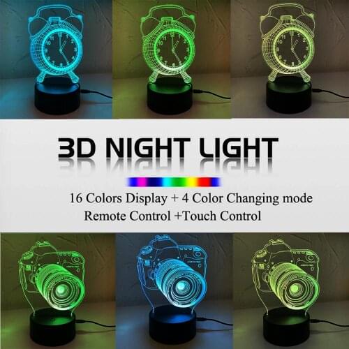 3D Night Light 3D Illusion Lamp 7 Color Change Decor Lamp with Remote Control Best Gift for Boys Girls