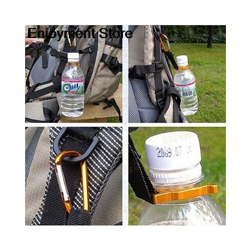 1PC Aluminum Carabiner KeyChain Hook Clip Camping Equipment EDC Gear Traveller Slide Lock Water Bottle Buckles Snap Color Random