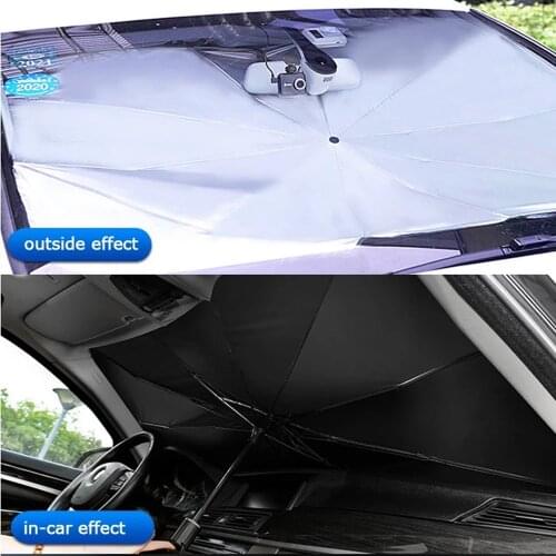 Car Sun Umbrella Interior Sunshade Windshield Cover Front Window UV Protection Shade Curtain Parasol Foldable Car parasol