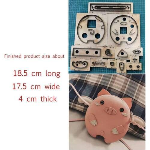 Diy Craft Cute Pig Wallet Wooden Cutting Die Making Decor Supplies Dies Template Suitable For Common Die-Cutting Machines