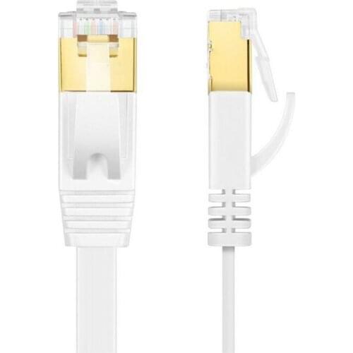 Cat7 Ethernet Flat Patch Network Cable, Shielded (STP) with Snagless Rj45 Connectors-1M2M3M5M