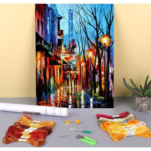 Four Friends Pre-Printed 11CT Cross-Stitch Kit Embroidery DMC Threads Craft Needlework Sewing Painting Gift Home Stamped