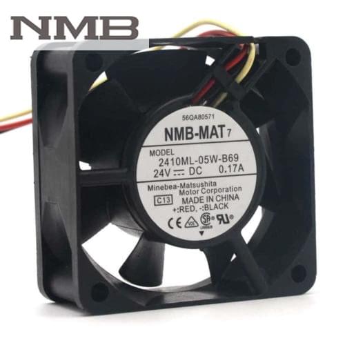 For NMB 2410ML-05W-B69 DC 24V 0.17A 60*60*25mm 60mm 6cm Converter Cooling Ball Fan