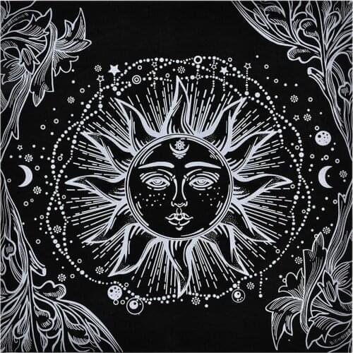 Flannel Tarot Tablecloth Fate Guidance Board Game Tarot Divination Cards Table Cloth For Magicians Fortune Astrology Oracle Card