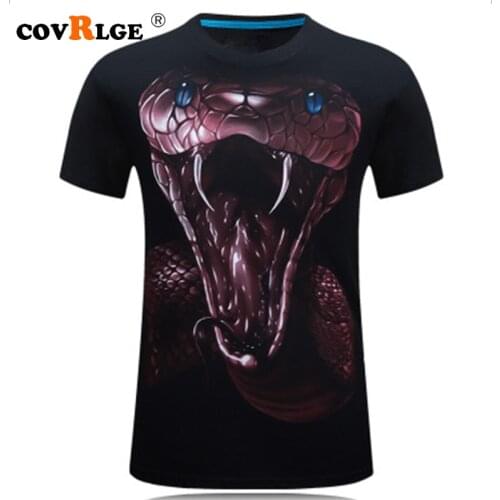 Covrlge Mens Tee 3d T Shirt Summer Animal Printing Short Sleeve T-Shirt Blouse Tops Male funny t shirts Plus Size 6XL MTS531