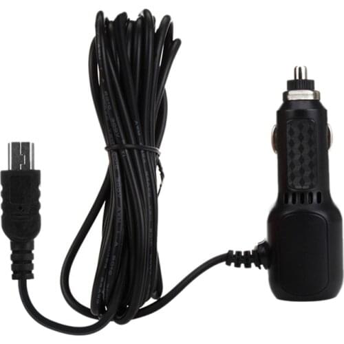 Hot mini USB Car Charger with 2 USB Port for Car DVR Camera GPS 3.5meter 5V 3.5A Curved