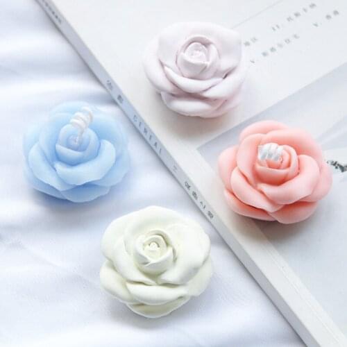 DIY Cake Decorating Tools Handmade Soap Mold Scented Candle Flower Mold 2-hole Rose Molds Candle Making Clay Mold Resin Mould