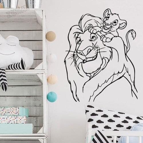 Lion King Wall Stickers For Boys Room Decor Vinyl Cartoon Characters Wall Murals Nursery Bedroom Art Decoration Wall Decal Y257