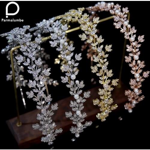 Fashion CZ Wedding Tiaras Bridal Crown, Crystal Headband, Parade Hairbands , Dance Party Jewelry, Bridal Hair Accessories