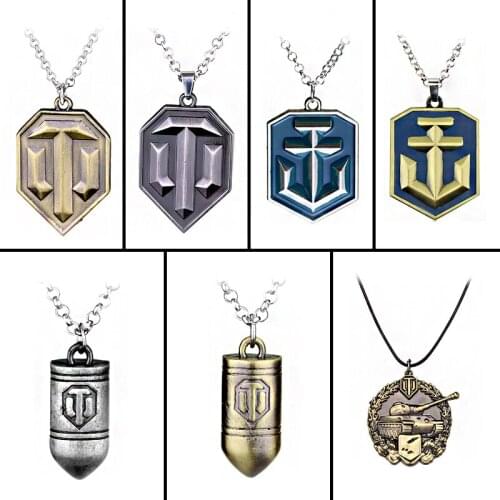 Fashion World of Tanks Necklace Metal Tank Pendant Gift For Men Women Game Choker Jewelry Accessories