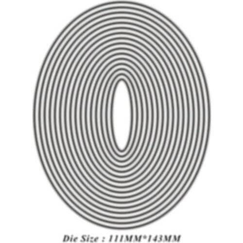 Oval Border Frame Set Metal Cutting Dies for DIY Scrapbooking Photo Album Decorative Embossing Paper Card Crafts Die Cut