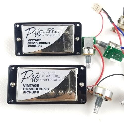 NEW Chrome LP Standard Pro Alnico Classic Electric Guitar Humbucker Pickups with Pro Wiring Harness For EPI silver Cover