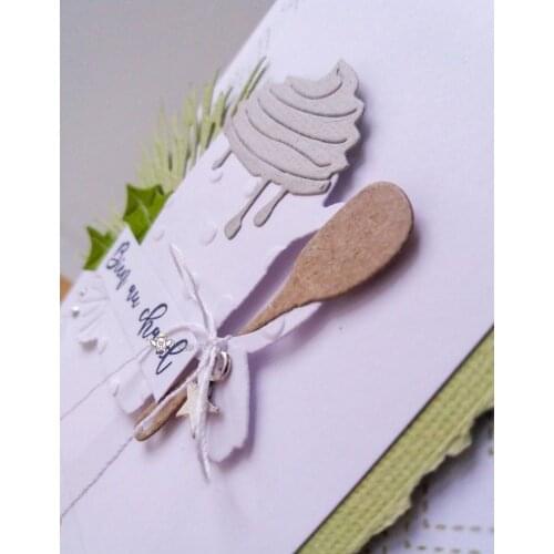 New Ice cream cup spoon metal Cutting Dies Stencils DIY Scrapbooking Paper/photo Cards Embossing Dies