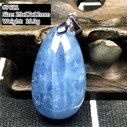 Necklace Pendant Natural Ocean Blue Aquamarine Jewelry For Woman Lady Man Gift Crystal Stone Water Drop Beads Gemstone AAAAA