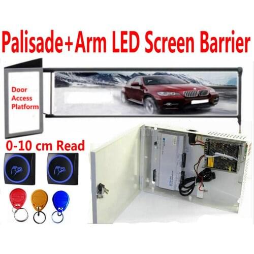 Palisade Arm LED Light Advertisement Barrier gate Access control Car Parking system with Vehicle in Car Parking Barrier machine