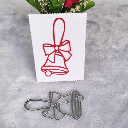 Hollow Christmas Bell Metal Dies Cut Template for Embossing DIY Scrapbooking Paper Album Gift Cards Making New Stencil Craft Cut