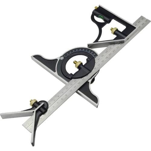 Universal Ruler Right Angle 3 In1 Adjustable Ruler Multi Combination Square Angle Finder Protractor 300mm/12"Measuring Set Tools