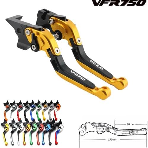 For Honda VFR750 VFR 750 CNC adjustable folding expandable motorcycle brake clutch lever 1991 1992 1993 1994 1995 1996 1997