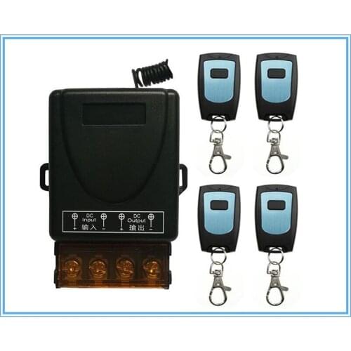 DC12V 24V 36V 48V 1CH 1 CH 30A Relay Remote Control Light Switch Relay Output Radio Receiver Module and Waterproof Transmitter