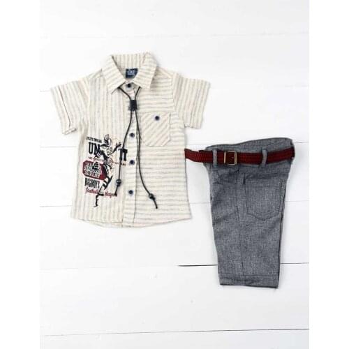 Gray Male Child 4 PCs Set